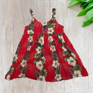 Vintage Aloha Republic Hawaiian Dress Red Floral 4